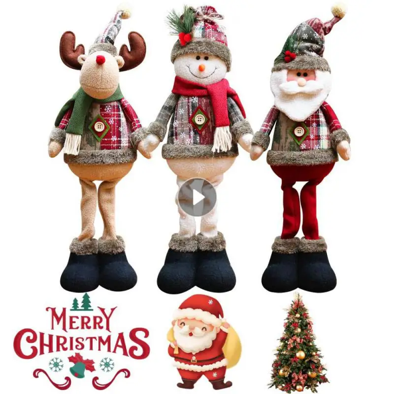 

Телескопическая Рождественская кукла, искусственное украшение для дома, Рождественское украшение, рождественские подарки, новый год, искусственное украшение