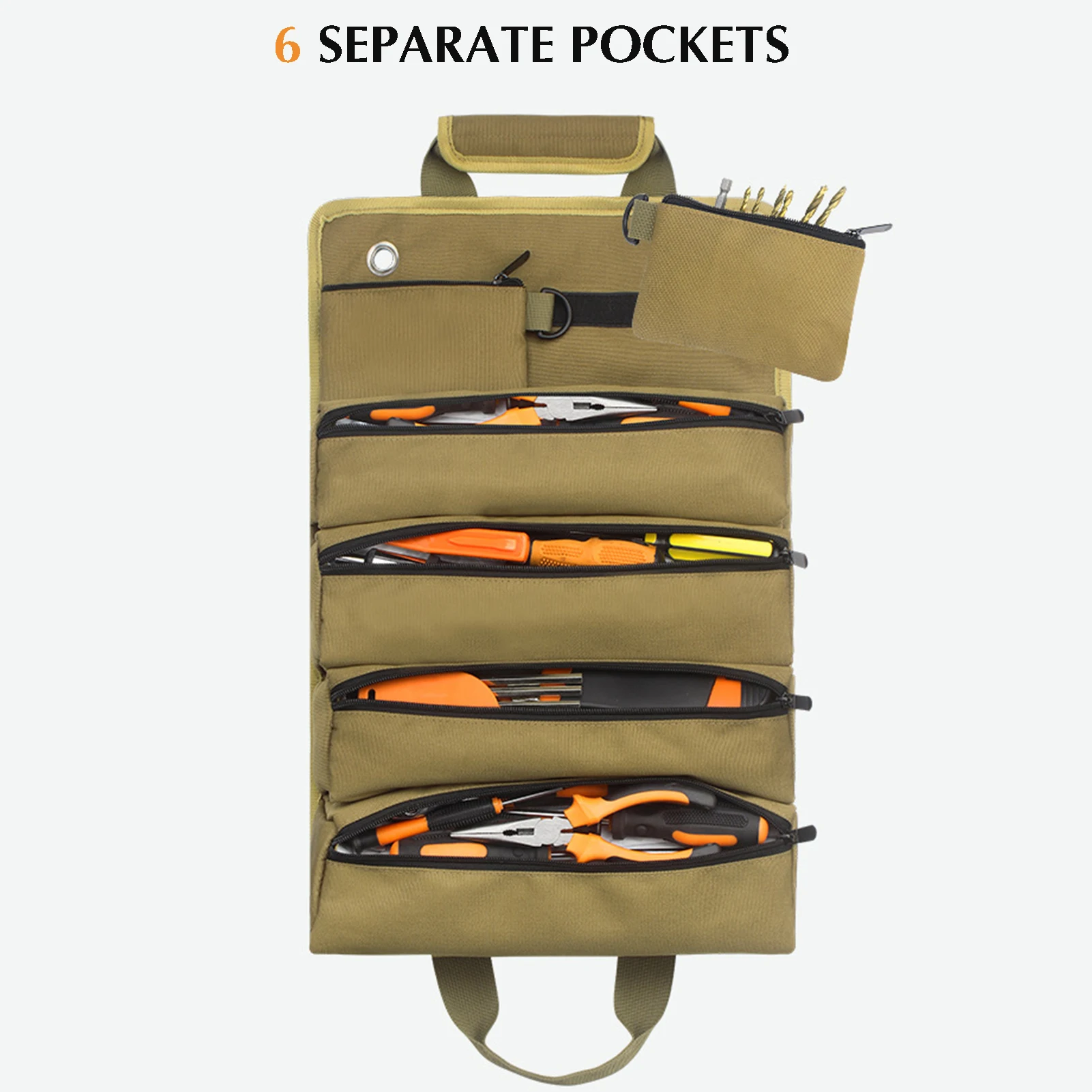 Heavy Duty Roll Up Tool Bag Anti Crush and Scratch Resistant for Outdoor Camping and Hiking
Heavy Duty Roll Up Tool Bag Anti Crush and Scratch Resistant for Outdoor Camping and Hiking