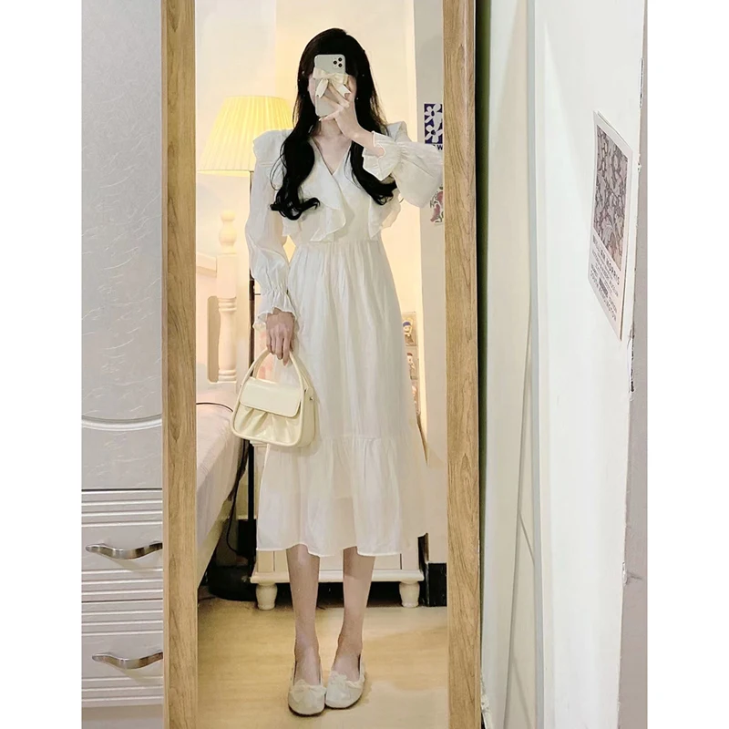 Korean Version Fashion Autumn 2022 New Gentle Wind Dress Female Long-sleeved Fairy Dress French Early Autumn Temperament Skirt
Korean Version Fashion Autumn 2022 New Gentle Wind Dress Female Long-sleeved Fairy Dress French Early Autumn Temperament Skirt