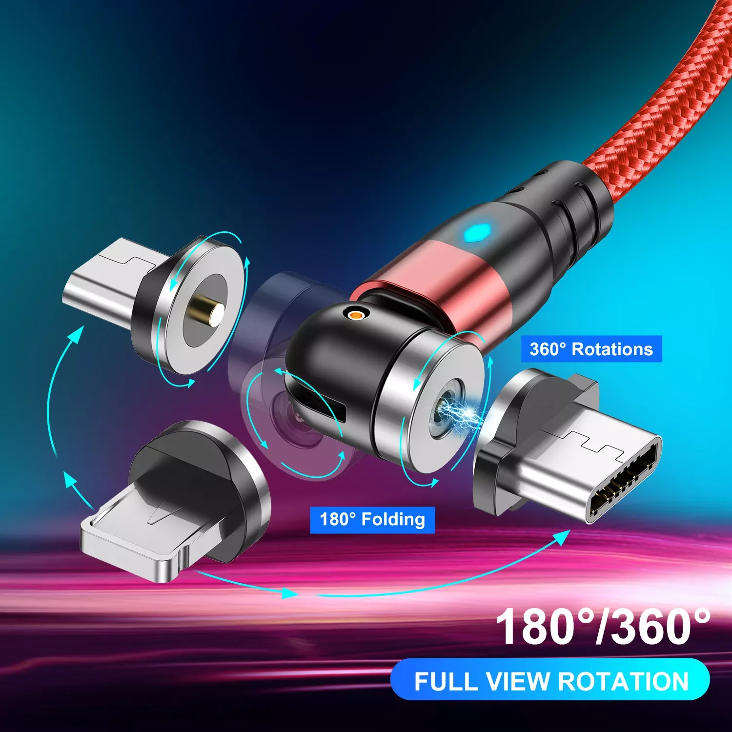 Free Shipping For iPhone 540 Rotate Cable Fast Charging Magnet Charger Micro USB Type C Cable Mobile Phone Wire Cord
Free Shipping For iPhone 540 Rotate Cable Fast Charging Magnet Charger Micro USB Type C Cable Mobile Phone Wire Cord