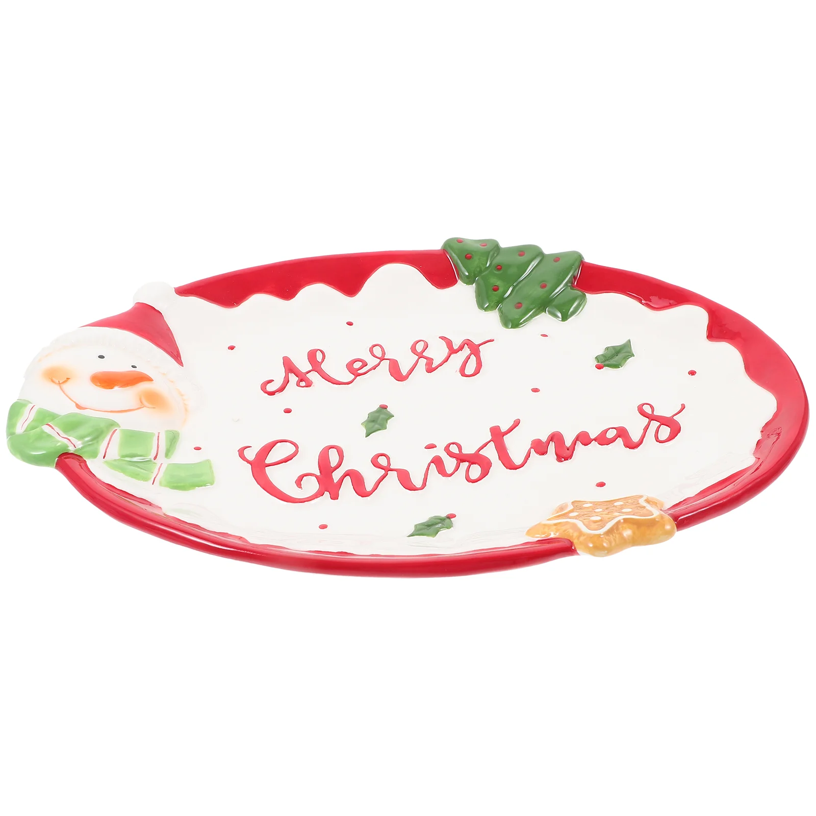 

Обеденная тарелка, рождественские керамические тарелки для завтрака, подающая тарелка для еды, декоративные блюда