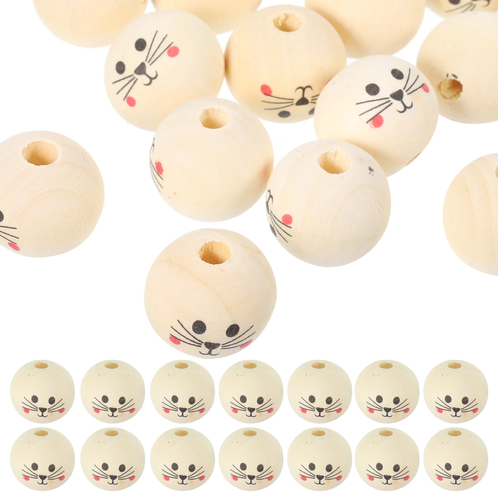 50 Pcs Round Beads Buffed Wooden Bracelets Making Craft Accessories Delicate Crafts Jewelry Natural
50 Pcs Round Beads Buffed Wooden Bracelets Making Craft Accessories Delicate Crafts Jewelry Natural