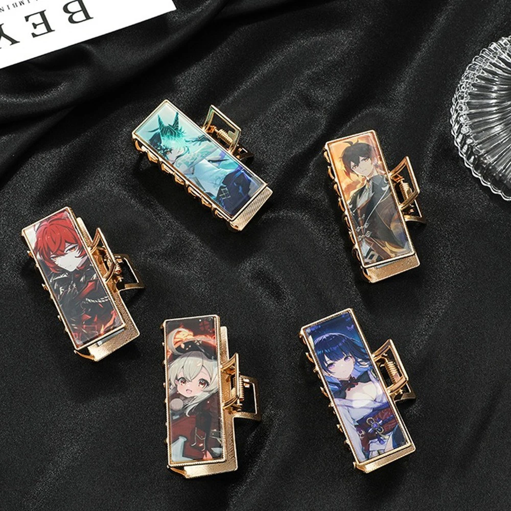Hu Tao Zhongli Diluc Klee Xiao Raiden Women's Crab Hair Clips for Girls 2022 Genshin Impact Anime Accessories Hairpins Jewelry
Hu Tao Zhongli Diluc Klee Xiao Raiden Women's Crab Hair Clips for Girls 2022 Genshin Impact Anime Accessories Hairpins Jewelry