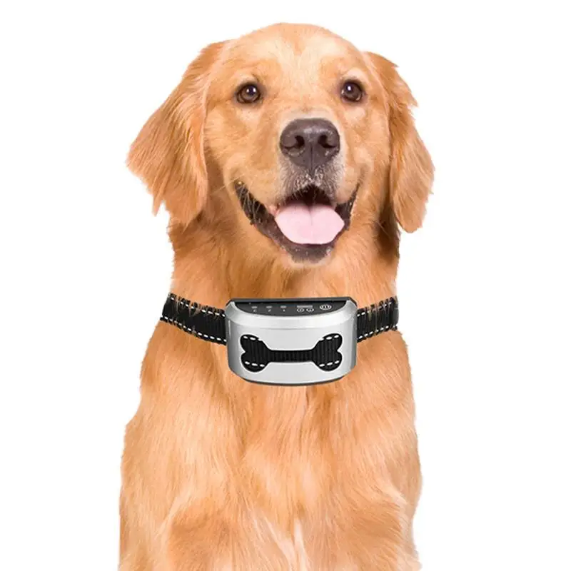 

Intelligent Dog Anti Bark Collar Ultrasonic Rechargeable Training Collars Waterproof Vibration Dog Stop Barking Control Bark 55