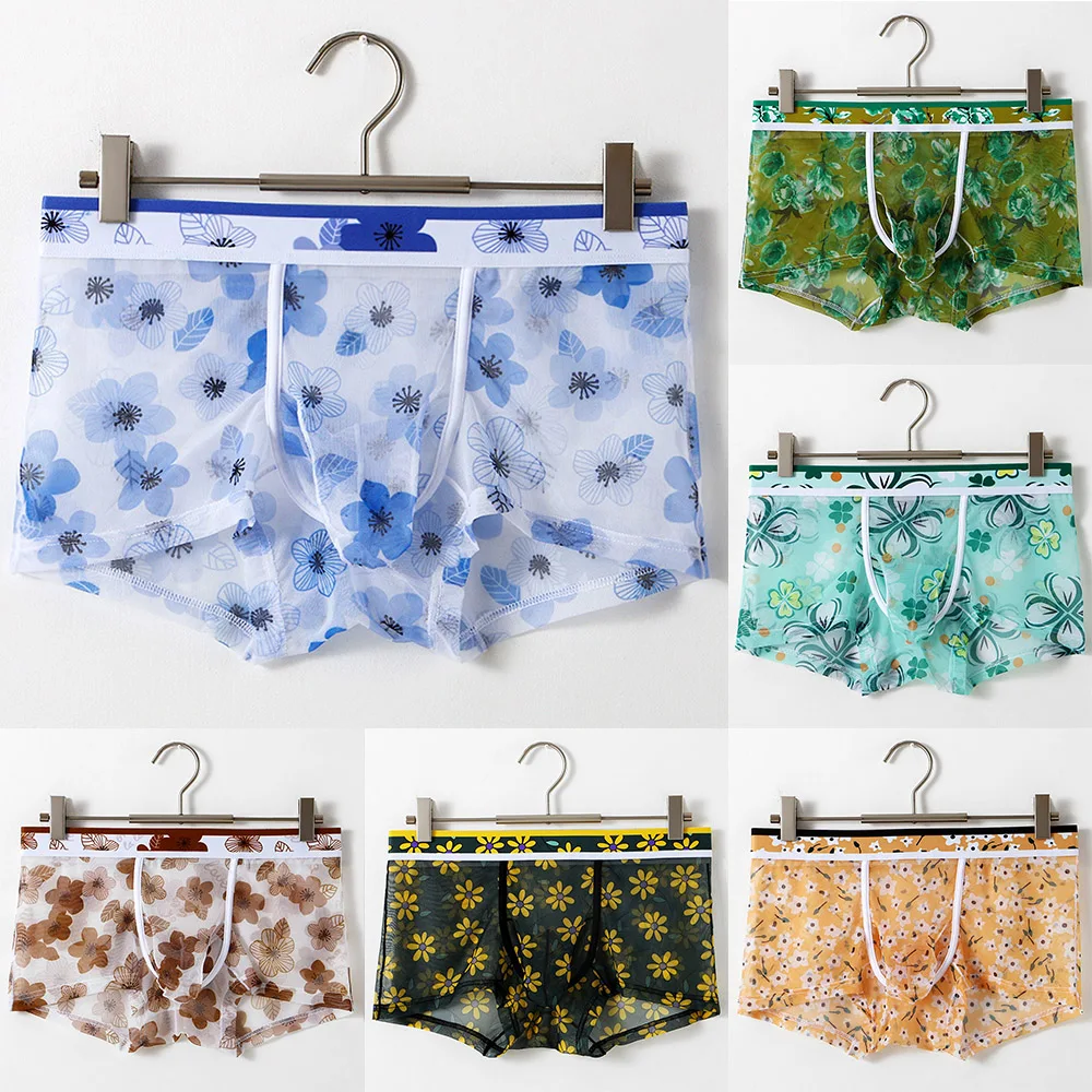 Boxershorts Men New Thin Ice Silk Mesh Flowers Print Flat Boxers Breathable Comfortable See-Through Trunk Underpants Panties
Boxershorts Men New Thin Ice Silk Mesh Flowers Print Flat Boxers Breathable Comfortable See-Through Trunk Underpants Panties