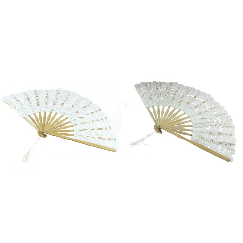 2 Pcs Handmade Cotton Lace Folding Hand Fan For Party Bridal Wedding Decoration ( White & Beige)
2 Pcs Handmade Cotton Lace Folding Hand Fan For Party Bridal Wedding Decoration ( White & Beige)