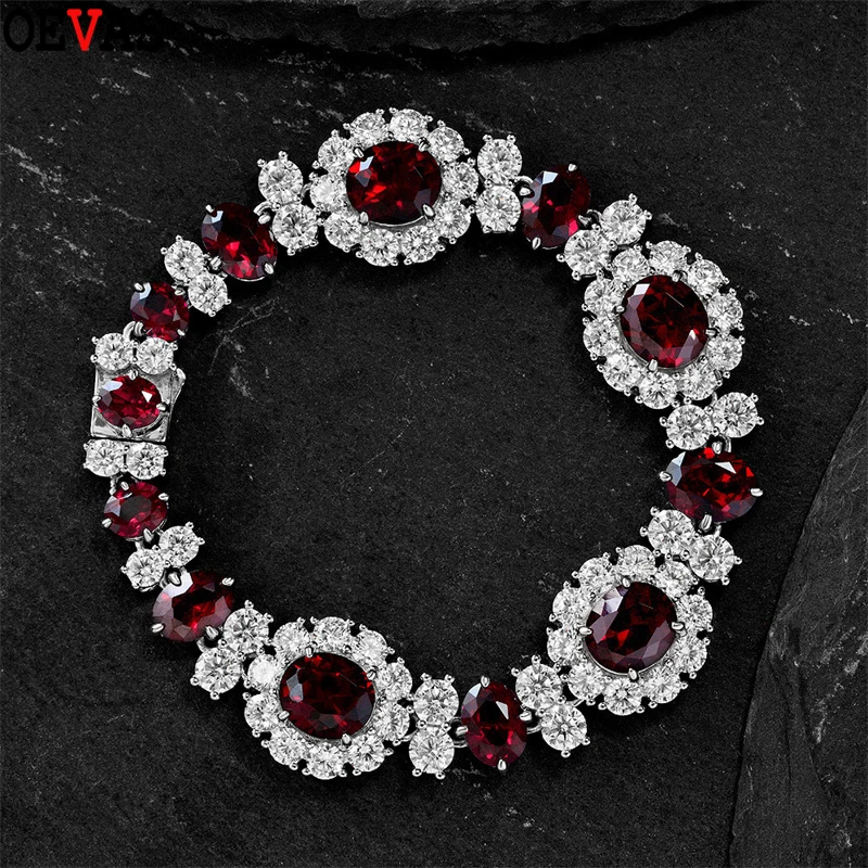 OEVAS 100% 925 Sterling Silver 8*9 Egg Red Retro Fashion Bracelet High Carbon Diamond For Wemen Wedding Party Fine Jewelry 16cm
OEVAS 100% 925 Sterling Silver 8*9 Egg Red Retro Fashion Bracelet High Carbon Diamond For Wemen Wedding Party Fine Jewelry 16cm