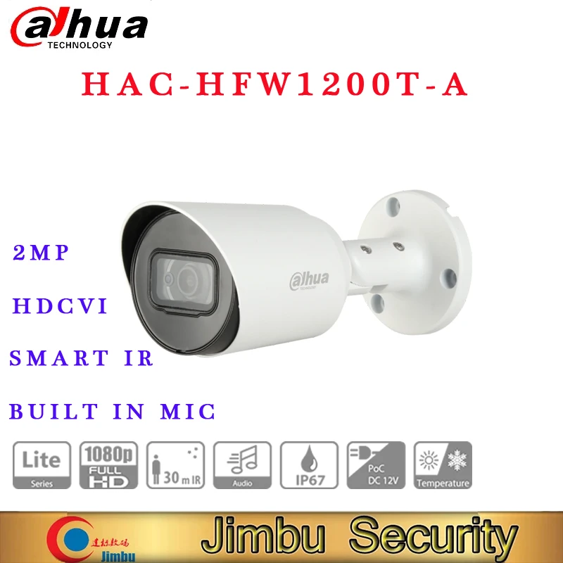 Dahua 2MP HDCVI Camera HAC-HFW1200T-A IR30M Built-in mic HD and SD Output Switchable Outdoor Waterproof Camera English Version
Dahua 2MP HDCVI Camera HAC-HFW1200T-A IR30M Built-in mic HD and SD Output Switchable Outdoor Waterproof Camera English Version
