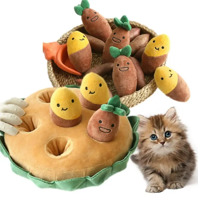 

Pet Sweet Potato Dog Snuffle Mat Interactive Hide And Seek Dog Toy Soft Plush Dog Enrichment Toy Pet Sniffing Toy For Dogs Cat