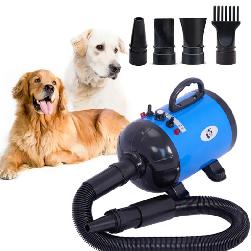 Dog Blow Dryer High Velocity Professional Pet Grooming with Heater Stepless Adjustable Speed 4 Different Nozzles and a Comb
Dog Blow Dryer High Velocity Professional Pet Grooming with Heater Stepless Adjustable Speed 4 Different Nozzles and a Comb