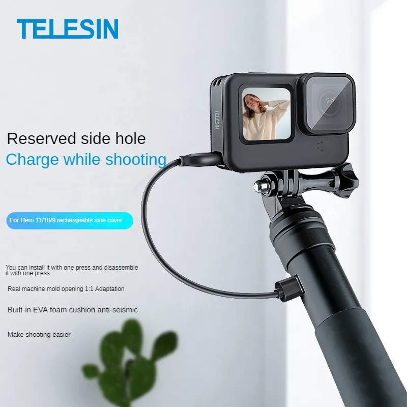 TELESIN for GoPro9/10/11 Action Camera Rechargeable Side Cover Aluminum Alloy Battery Side Cover Accessories
TELESIN for GoPro9/10/11 Action Camera Rechargeable Side Cover Aluminum Alloy Battery Side Cover Accessories