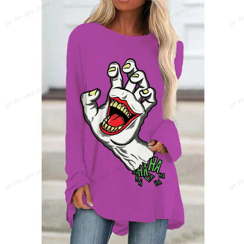 Женская длинная футболка в стиле бохо, элегантная повседневная футболка средней длины с круглым вырезом и принтом черепа и ужасов, лето 2022
Женская длинная футболка в стиле бохо, элегантная повседневная футболка средней длины с круглым вырезом и принтом черепа и ужасов, лето 2022