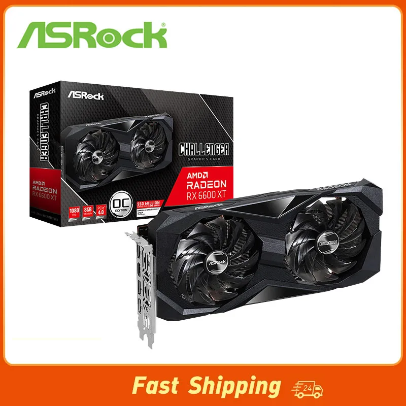 ASROCK New AMD Radeon RX 6600 XT Challenger D 8GB OC RX 6600XT GDDR6 128-bit 7mm 6600XT Video Cards GPU Graphic Card DeskTop
ASROCK New AMD Radeon RX 6600 XT Challenger D 8GB OC RX 6600XT GDDR6 128-bit 7mm 6600XT Video Cards GPU Graphic Card DeskTop