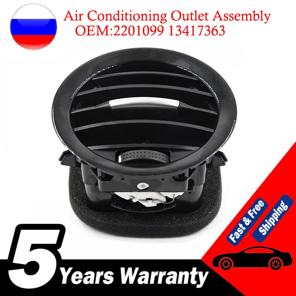 

Fit For Opel CORSA D Vauxhall ADAM MK3 2201099 13417363 Black Housing Air Conditioning Outlet Center Vent Assembly