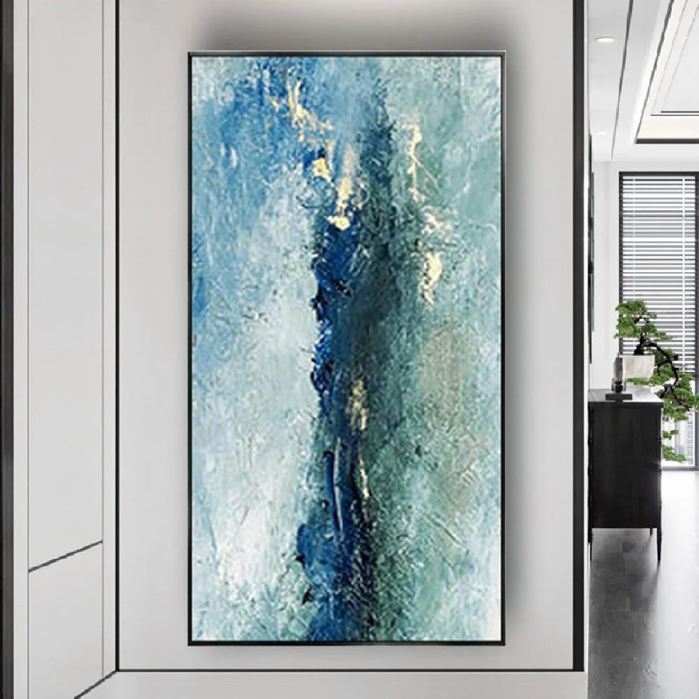 Easy Blue Texture Knife Oil Painting Family Live Decor Articles 100% Hand-Painted Abstract Canvas Picture For Home Room Mural
Easy Blue Texture Knife Oil Painting Family Live Decor Articles 100% Hand-Painted Abstract Canvas Picture For Home Room Mural