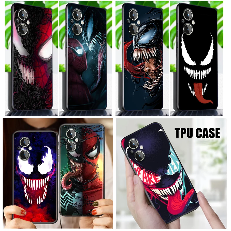 

Venom Superhero Spiderman Phone Case For OnePlus Nord N200 N20 CE2 Lite CE 10 9RT 9R 9 8 8T 7 7T 6 6T Pro 5G Black TPU Cover