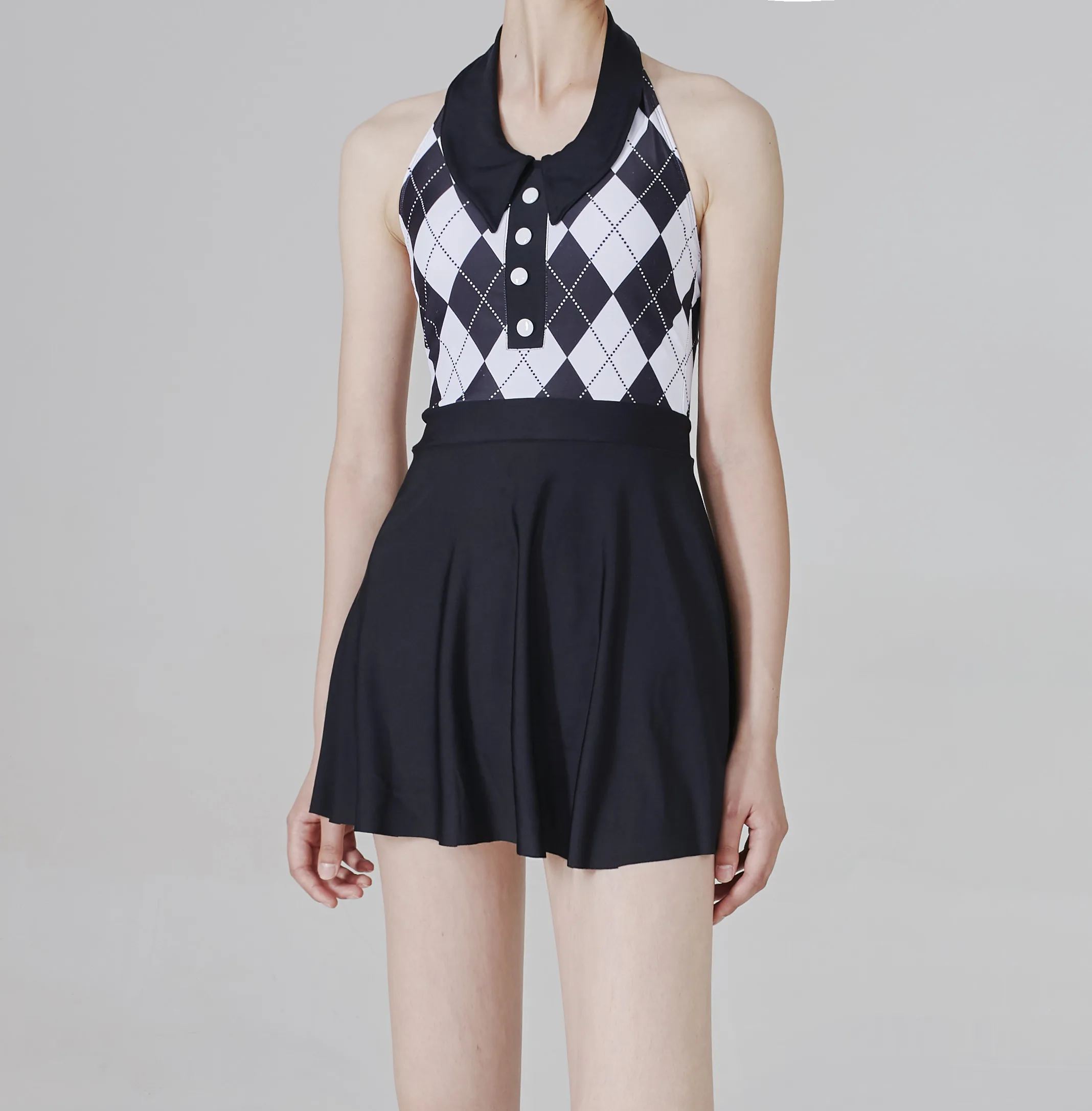 College England Plaid Vintage Halterneck Dress Girl Student Swimwear Bodysuit Sukumizu Swimsuit Women's Hot Spring Bathing Suit
College England Plaid Vintage Halterneck Dress Girl Student Swimwear Bodysuit Sukumizu Swimsuit Women's Hot Spring Bathing Suit
