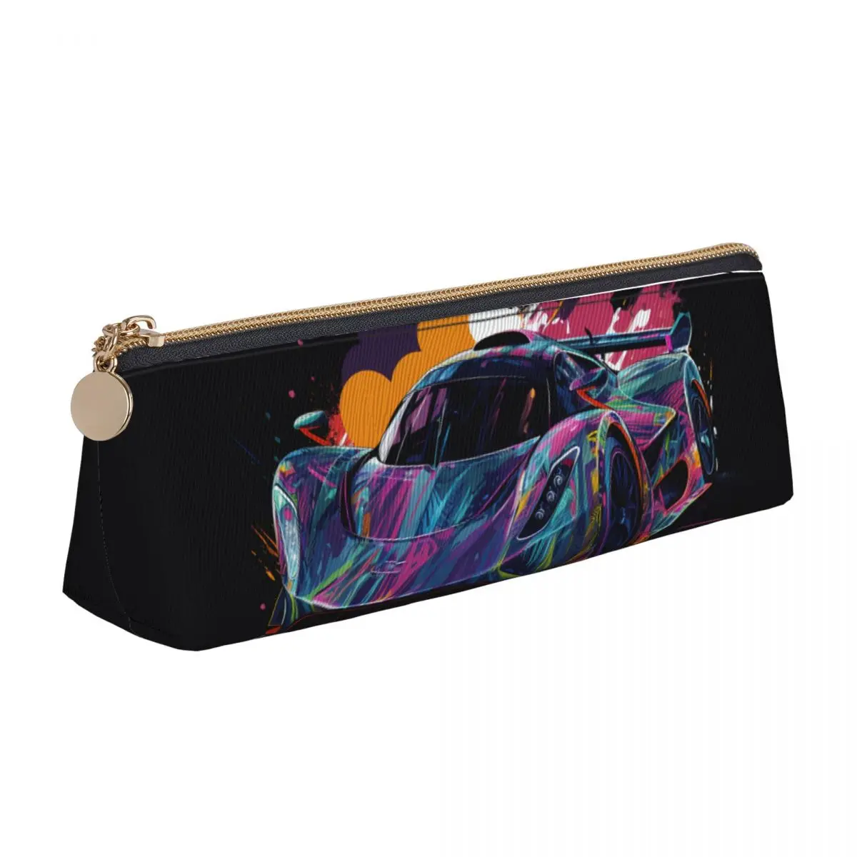 Dazzling Sports Car Leather Pencil Case Grafitti Psychadelic University Teenager Zipper Pencil Box Vintage Big Triangle Pen Bags
Dazzling Sports Car Leather Pencil Case Grafitti Psychadelic University Teenager Zipper Pencil Box Vintage Big Triangle Pen Bags
