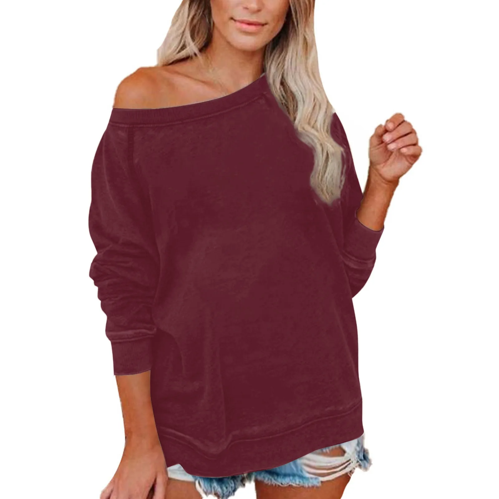 Women'S Blouse Casual Long Sleeved Solid Color Round Neck Patchwork T-Shirt Top Female Autumn Winter New Casual Commuter Tops
Women'S Blouse Casual Long Sleeved Solid Color Round Neck Patchwork T-Shirt Top Female Autumn Winter New Casual Commuter Tops
