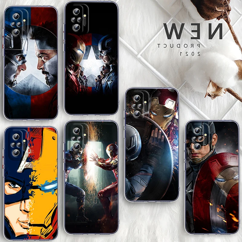Marvel Captain America For Xiaomi Poco X3 Redmi Note 11S 11 11T 10 10S 9 9T 9S 8 8T Pro 5G 7 5 4X Transparent Phone Case
Marvel Captain America For Xiaomi Poco X3 Redmi Note 11S 11 11T 10 10S 9 9T 9S 8 8T Pro 5G 7 5 4X Transparent Phone Case