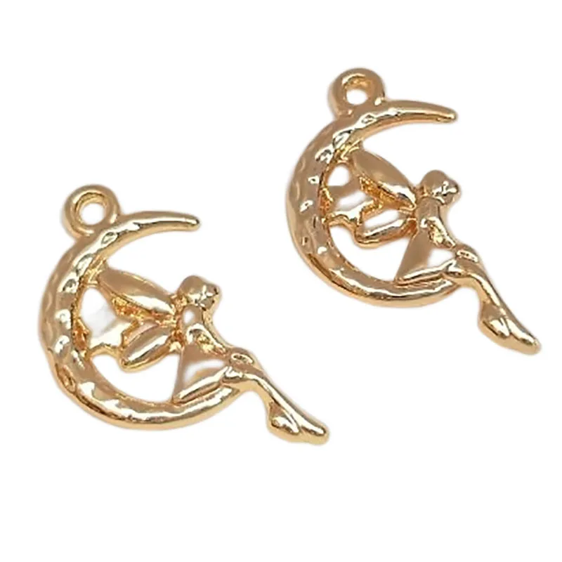 4Pcs Gold Plated Brass Crescent Moon Elf Charms Star Pendants For DIY Jewelry Making Earring Necklace Handmade Craft Accessories
4Pcs Gold Plated Brass Crescent Moon Elf Charms Star Pendants For DIY Jewelry Making Earring Necklace Handmade Craft Accessories