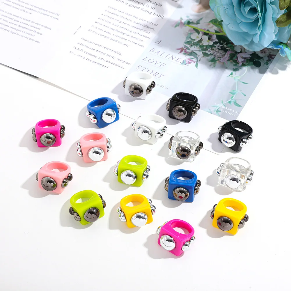U-Magical minimalism Jelly Color Arcylic Square Geometric Ring for Women Multiple Circle Resin Index Finger Ring jewelry product
U-Magical minimalism Jelly Color Arcylic Square Geometric Ring for Women Multiple Circle Resin Index Finger Ring jewelry product