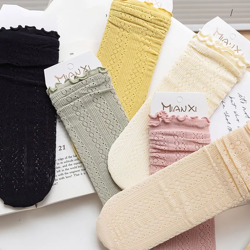 Summer Thin Hollow Breathable Long-tube Mesh Socks Pure Color Simple All-match Soft Long Socks For Women Mesh Thin Socks
Summer Thin Hollow Breathable Long-tube Mesh Socks Pure Color Simple All-match Soft Long Socks For Women Mesh Thin Socks