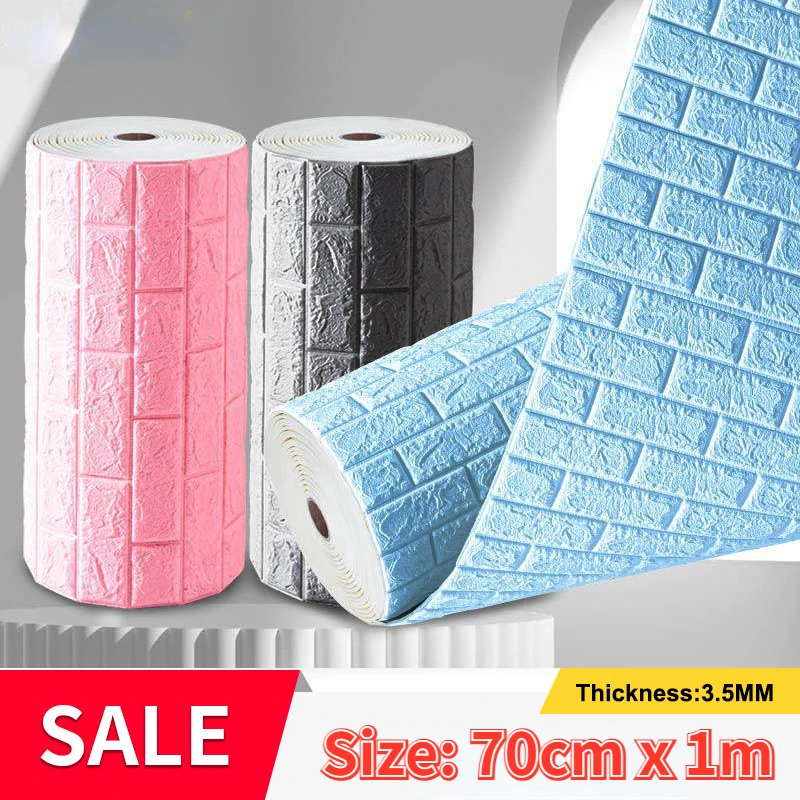 70cm*1m 3D Self-Adhesive Wallpaper Continuous Waterproof Brick Wall Stickers Living Room Bedroom Children's Room Home Decoration
70cm*1m 3D Self-Adhesive Wallpaper Continuous Waterproof Brick Wall Stickers Living Room Bedroom Children's Room Home Decoration