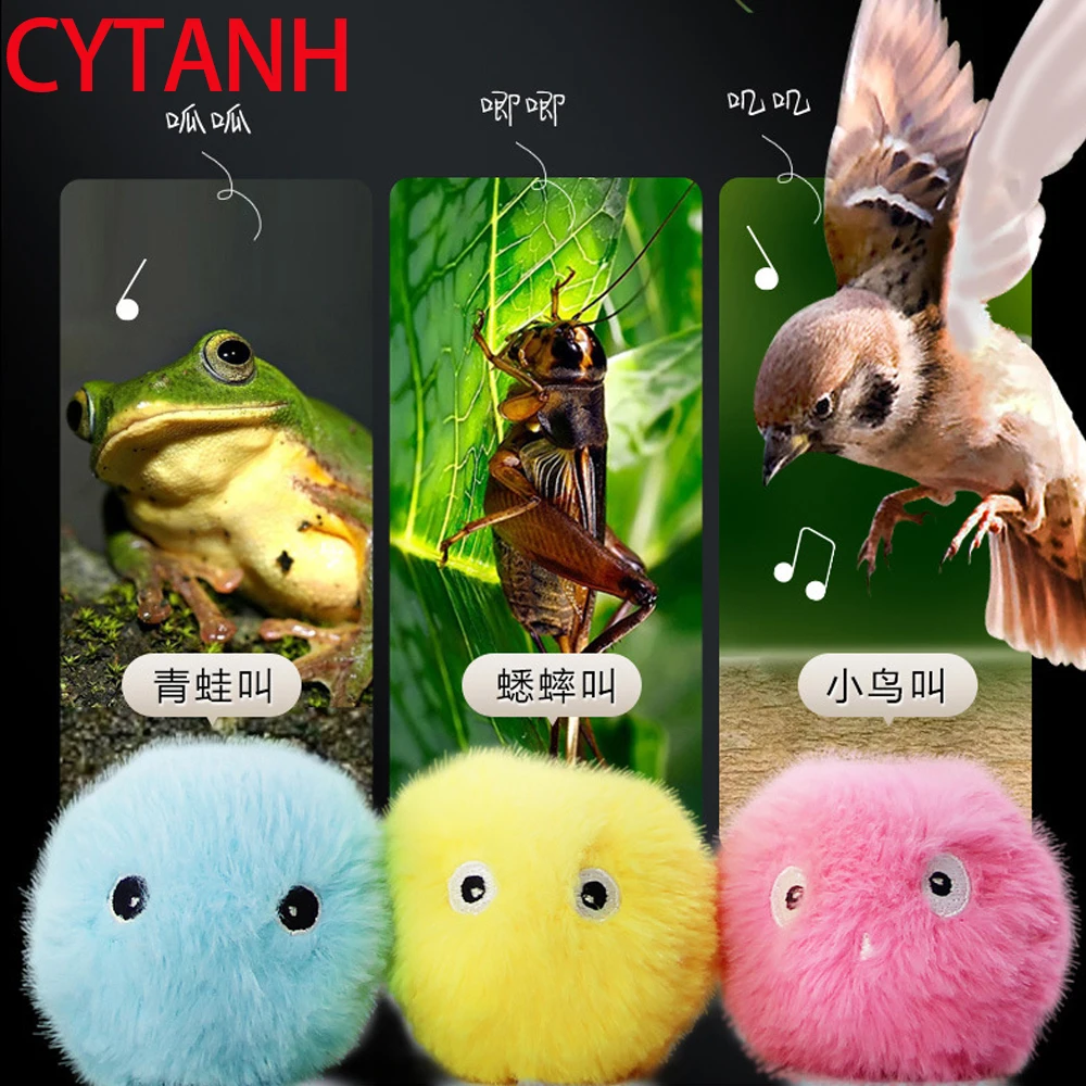 Pet Smart Fun Cat Toy Ball Simulate Birds Frog Sound Electric Catnip Training Toy Interact Gravity Plush Cat Ball Teasing Catnip
Pet Smart Fun Cat Toy Ball Simulate Birds Frog Sound Electric Catnip Training Toy Interact Gravity Plush Cat Ball Teasing Catnip