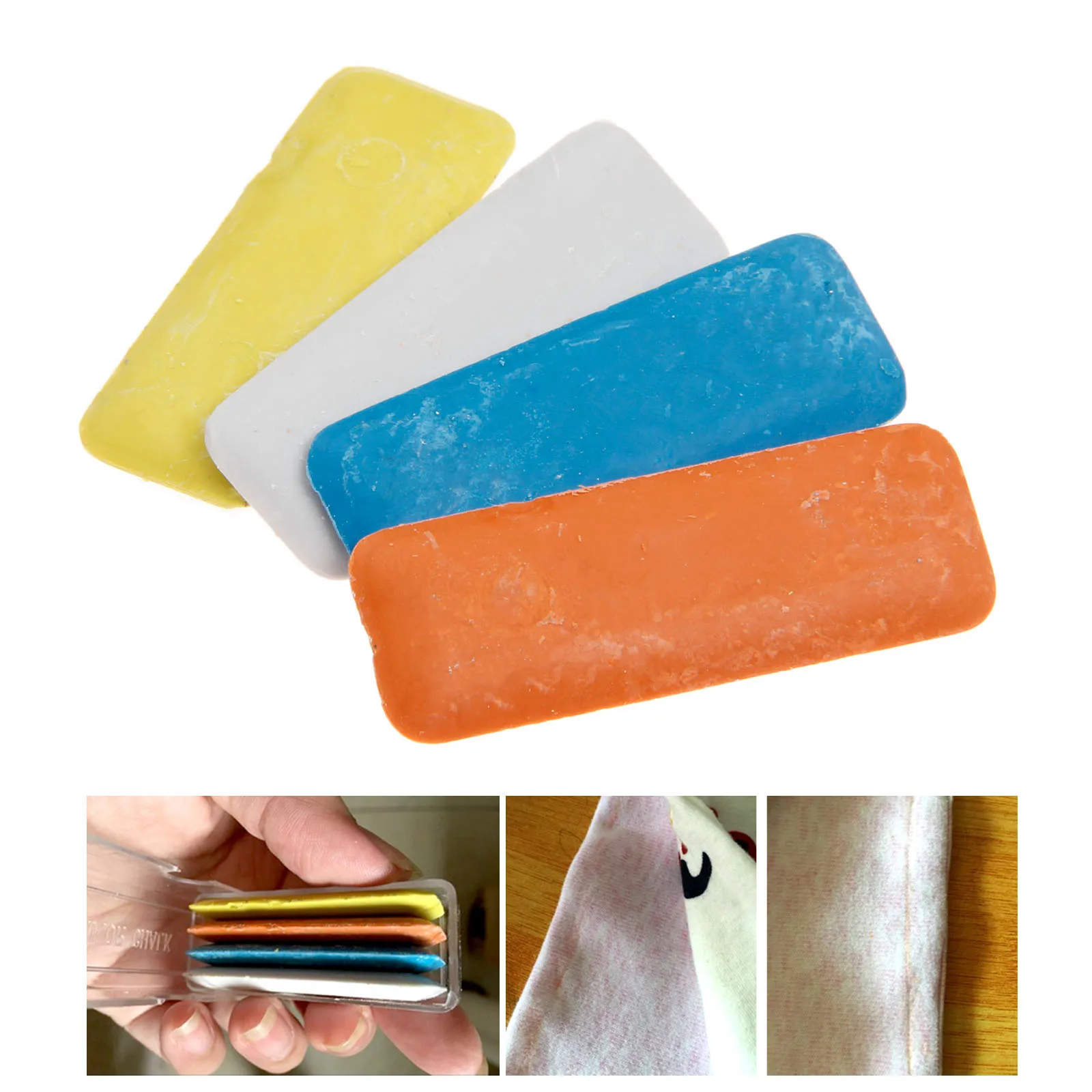 4pcs Tailor's Chalk Erasable Dressmakers Tailor Chalk DIY Clothing Making Sewing Tools Sewing Knitting Markers 
4pcs Tailor's Chalk Erasable Dressmakers Tailor Chalk DIY Clothing Making Sewing Tools Sewing Knitting Markers