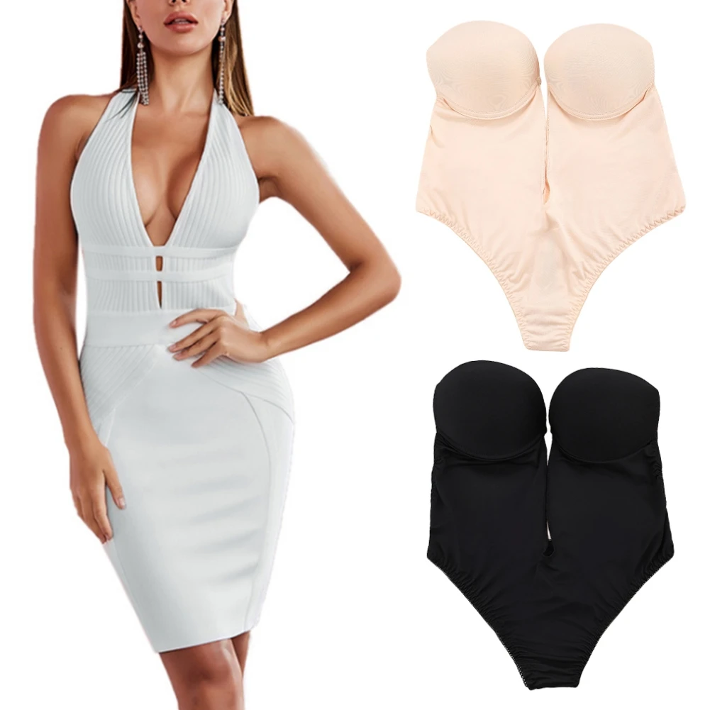 Deep V Full Bodyshaper Women Sexy Bra Convertible Bra Thong Shapewear Backless Invisible Push Up Underwear Slimming Bodysuit
Deep V Full Bodyshaper Women Sexy Bra Convertible Bra Thong Shapewear Backless Invisible Push Up Underwear Slimming Bodysuit