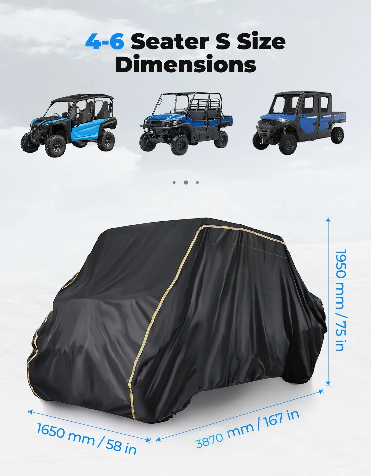 KEMiMOTO UTV чехол 420D водонепроницаемый 4-6 местный со светоотражающими полосами сверхпрочный чехол для Can-Am Defender для Kawasaki Mule PRO 
KEMiMOTO UTV чехол 420D водонепроницаемый 4-6 местный со светоотражающими полосами сверхпрочный чехол для Can-Am Defender для Kawasaki Mule PRO