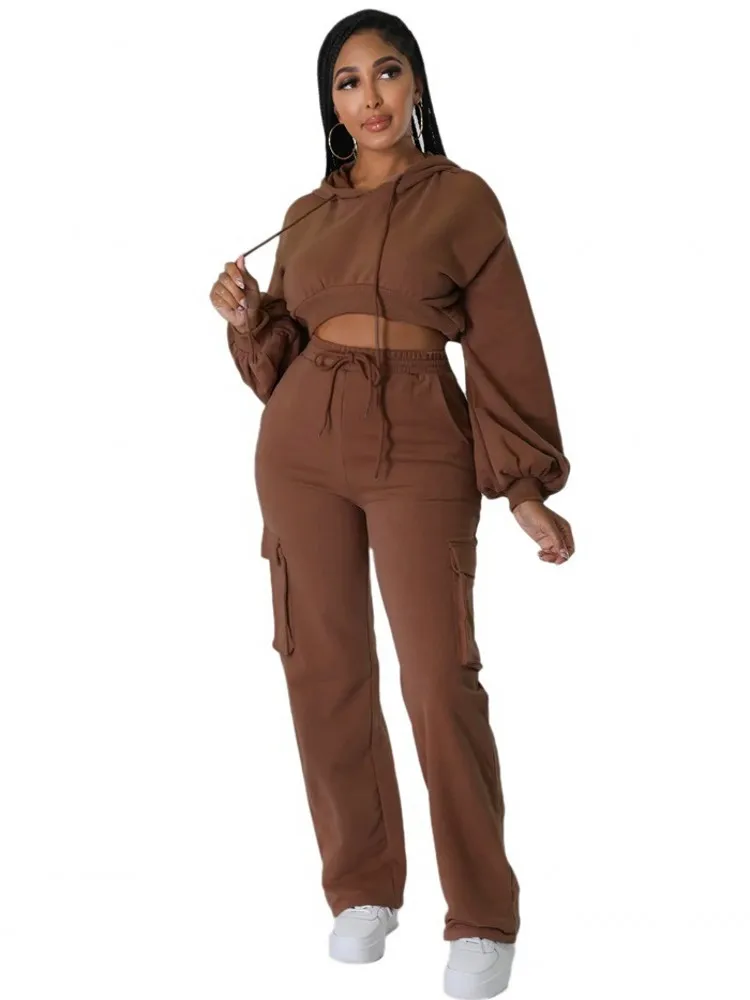 Autumn Winter Two Pieces Set For Women Casual Hoodie Top And Solid Color Cargo Straight Pants Suits Tracksuit Lady Matching Sets
Autumn Winter Two Pieces Set For Women Casual Hoodie Top And Solid Color Cargo Straight Pants Suits Tracksuit Lady Matching Sets