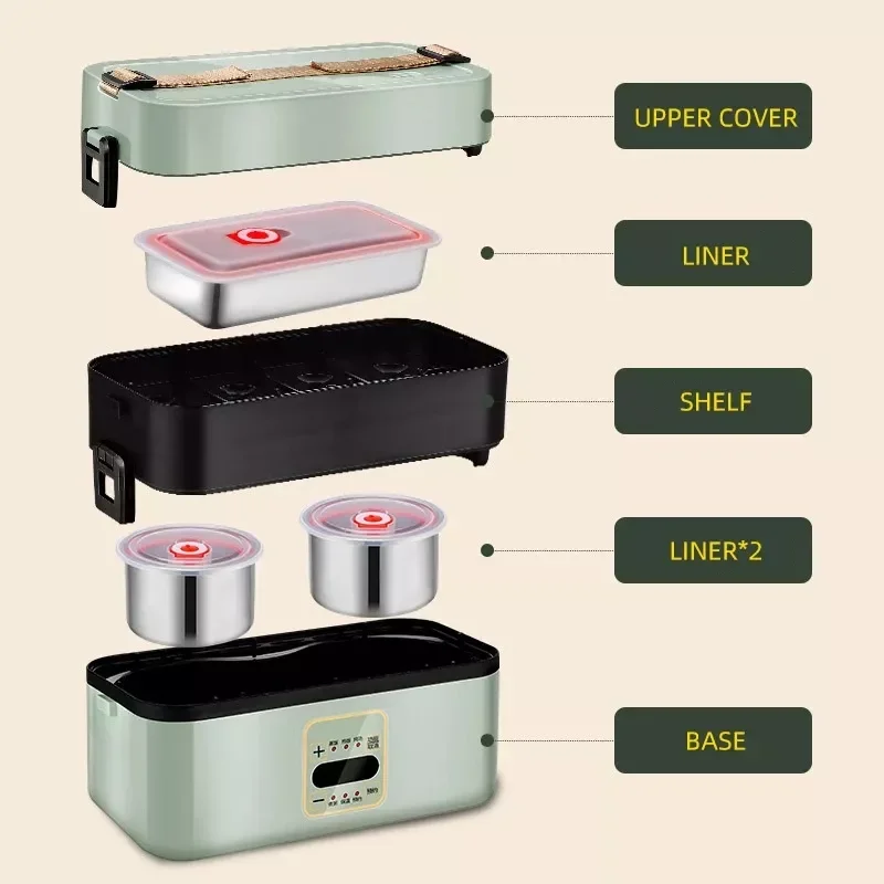 Kitchen Electric Heating Lunch Box Heating Meals Preservation Office School Restaurant Food Fresh Box Thermal Bento Container
Kitchen Electric Heating Lunch Box Heating Meals Preservation Office School Restaurant Food Fresh Box Thermal Bento Container