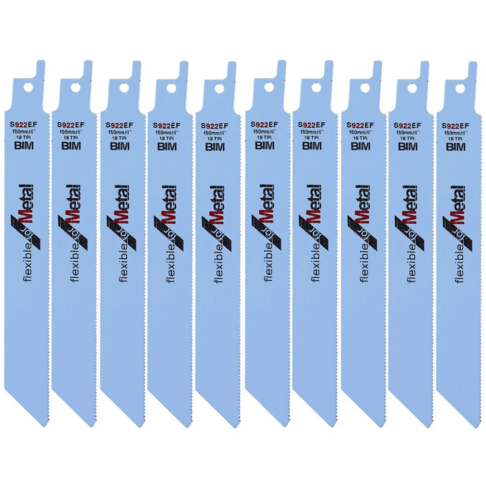 10pc S922EF BIM Bi-metal Reciprocating Saw Blades Set 150mm Flexible Saw Blades For Cutting Metal Wood Cutting Saw Blade
10pc S922EF BIM Bi-metal Reciprocating Saw Blades Set 150mm Flexible Saw Blades For Cutting Metal Wood Cutting Saw Blade