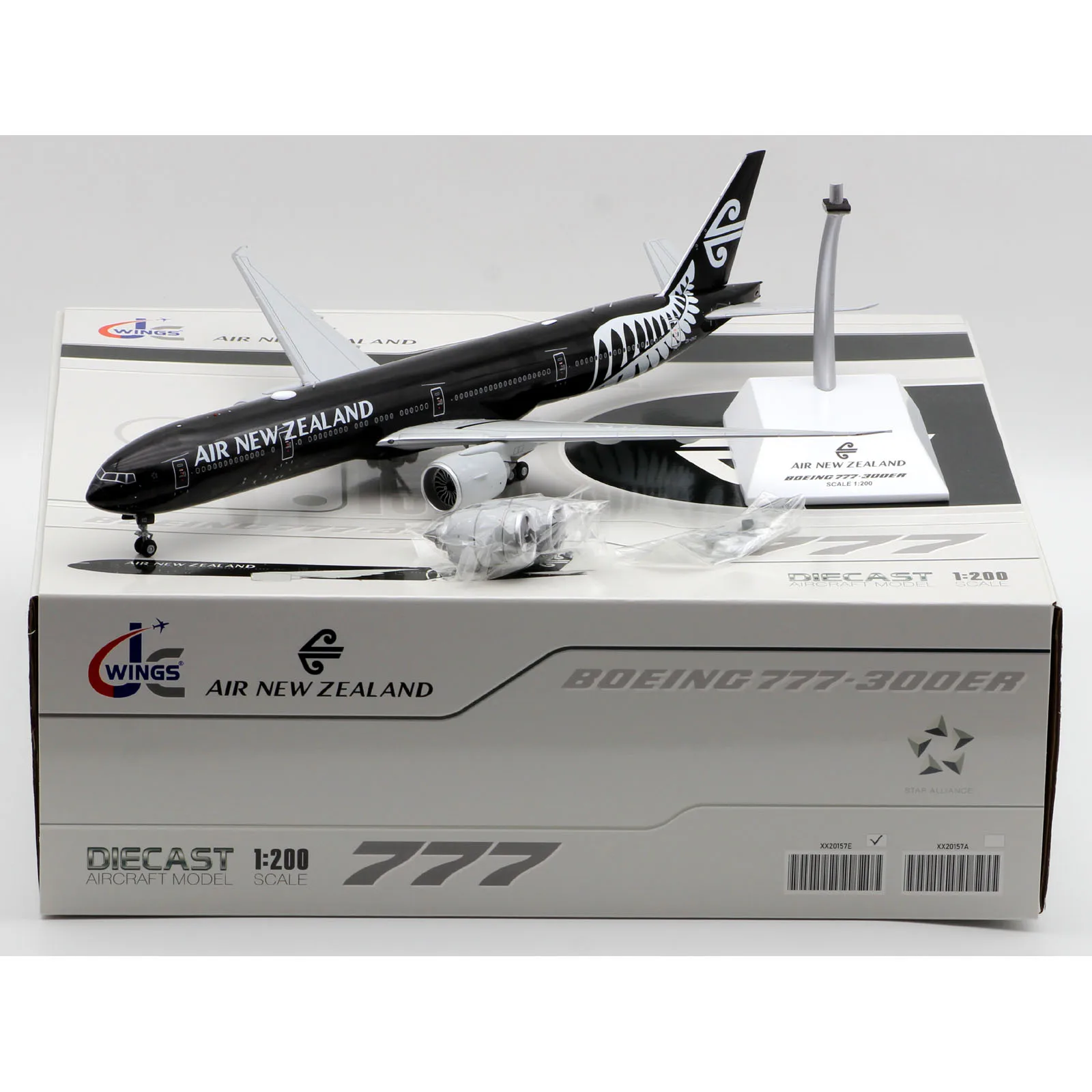 

XX20157E Alloy Collectible Plane Gift JC Wings 1:200 AIR NEW ZEALAND StarAlliance Boeing 777-300ER Diecast Aircraft Model ZK-OKQ