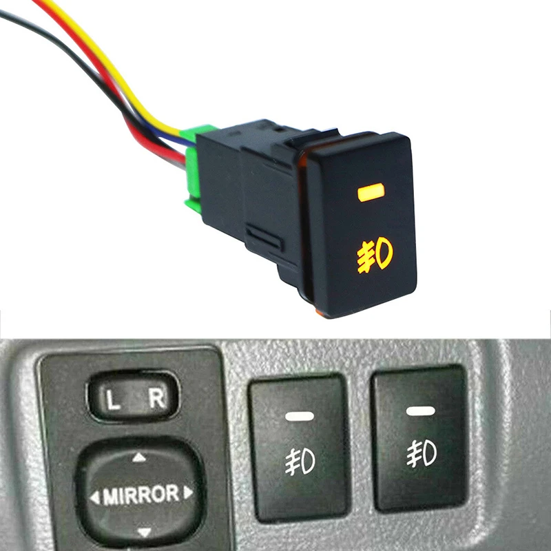 Car Fog Light Switch Button Rear Fog light Push Switch 4 Wire Button For Camry Prius Corolla Foglight Switch DC12V
Car Fog Light Switch Button Rear Fog light Push Switch 4 Wire Button For Camry Prius Corolla Foglight Switch DC12V
