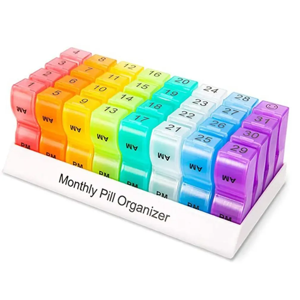 32 Grids Pill Box Safety Portable Monthly Pill Organizer Medicine Box Holder Tablet Pill Storage Case With Chassis
32 Grids Pill Box Safety Portable Monthly Pill Organizer Medicine Box Holder Tablet Pill Storage Case With Chassis