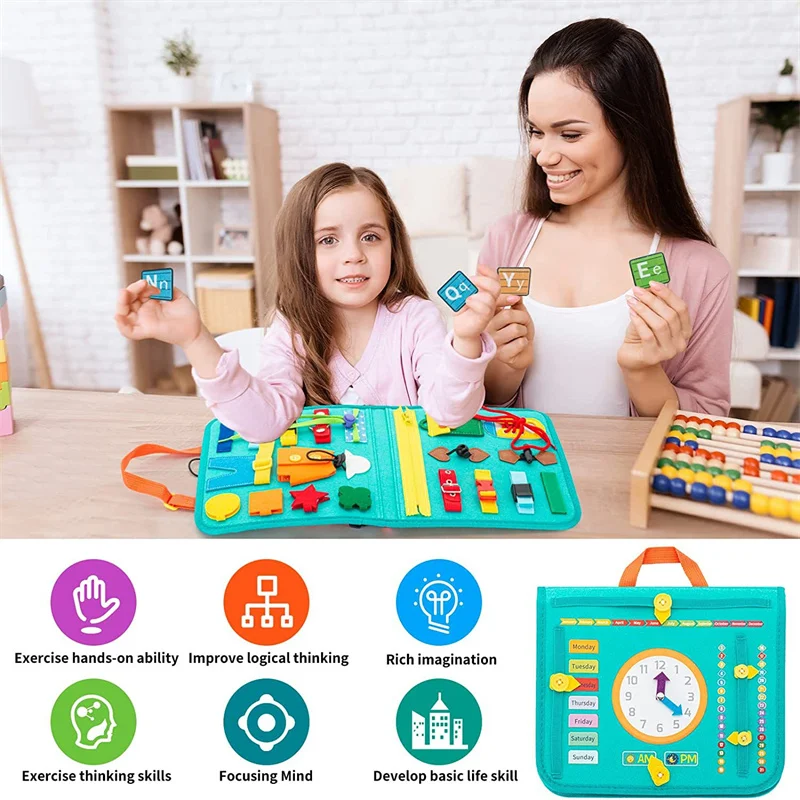Kids Montessori Toys Baby Busy Board Buckle Training Dressing Button Lace Up Tool Toy Children Early Educational Sensory Toys
Kids Montessori Toys Baby Busy Board Buckle Training Dressing Button Lace Up Tool Toy Children Early Educational Sensory Toys