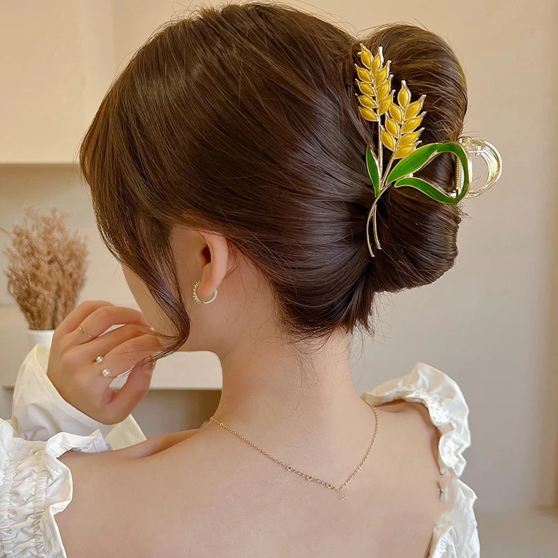 Элегантный большой зажим для волос в виде пшеницы для девочек аксессуары для волос Модная элегантная Геометрическая заколка для волос коре...
Элегантный большой зажим для волос в виде пшеницы для девочек аксессуары для волос Модная элегантная Геометрическая заколка для волос коре...