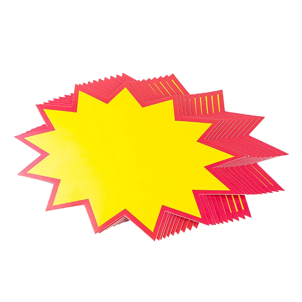 30PCS Blank Advertising Paper Sign Explosion Sticker Supermarket Price Tag (Yellow)
30PCS Blank Advertising Paper Sign Explosion Sticker Supermarket Price Tag (Yellow)