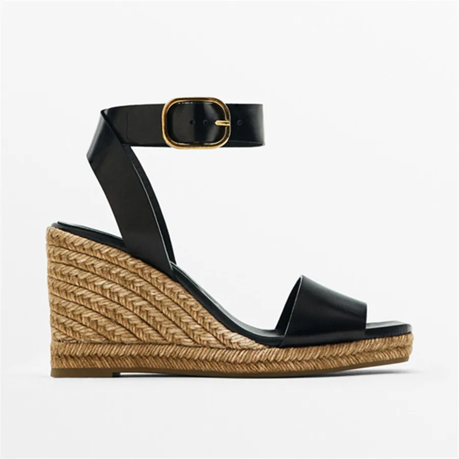 Women's Sandals Summer 2023 Black Thick Sole Platform Dress Shoes Women High Heel Pumps Ladies Square Toe Straw Gladiator Wedges
Women's Sandals Summer 2023 Black Thick Sole Platform Dress Shoes Women High Heel Pumps Ladies Square Toe Straw Gladiator Wedges