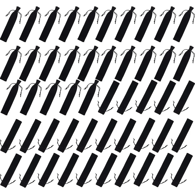 100Pcs Velvet Pen Pouch Black Drawstring Bag Single Pen Holder Packaging Sleeve For School Office Business Gift
100Pcs Velvet Pen Pouch Black Drawstring Bag Single Pen Holder Packaging Sleeve For School Office Business Gift