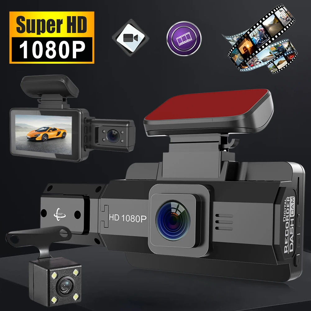 Car Dash Cam Front and Rear HD 1080P 170° DVR Driving Recorder Front and Inside Camera 3 inch Screen Night Vision Loop Recording
Car Dash Cam Front and Rear HD 1080P 170° DVR Driving Recorder Front and Inside Camera 3 inch Screen Night Vision Loop Recording