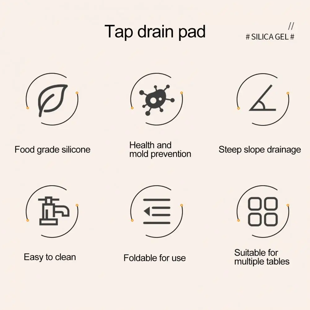 Portable Sink Drain Pad High Toughness Stain-resistant Soft Silicone Drain Pad Foldable Faucet Drain Mat Bathroom Accessory
Portable Sink Drain Pad High Toughness Stain-resistant Soft Silicone Drain Pad Foldable Faucet Drain Mat Bathroom Accessory