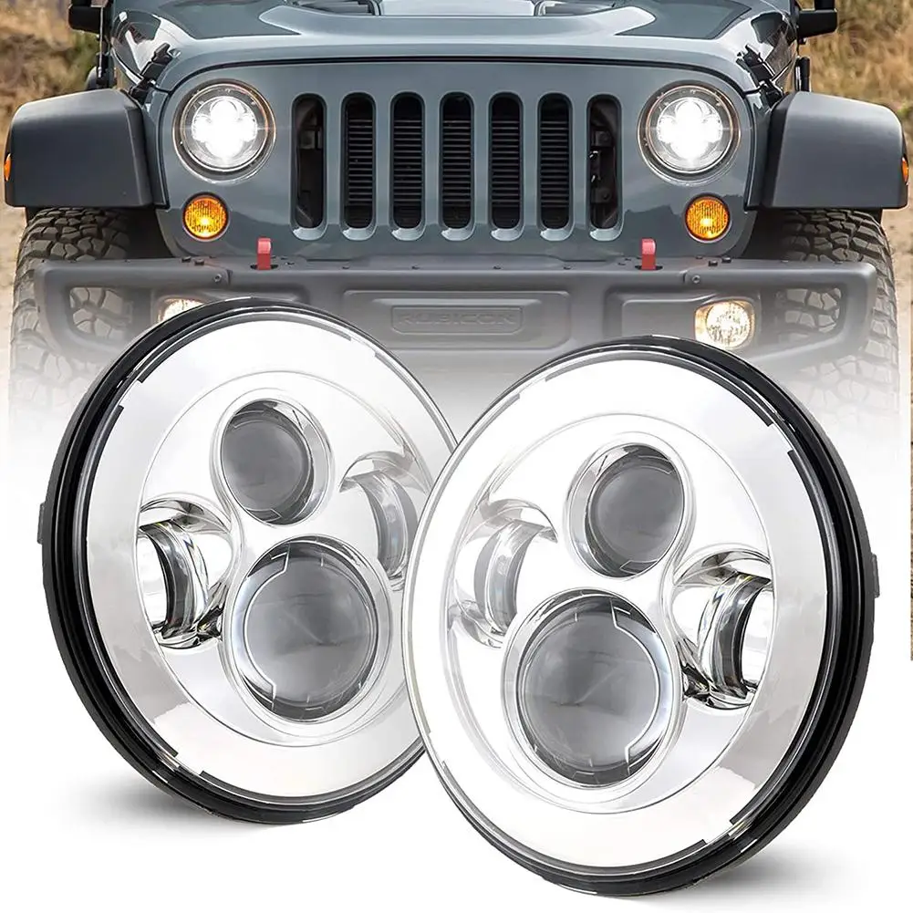 2pcs 7-inch Led Car Headlight Ip68 Waterproof High-low Beams Headlamp Compatible For Wrangler Motorcycle
2pcs 7-inch Led Car Headlight Ip68 Waterproof High-low Beams Headlamp Compatible For Wrangler Motorcycle