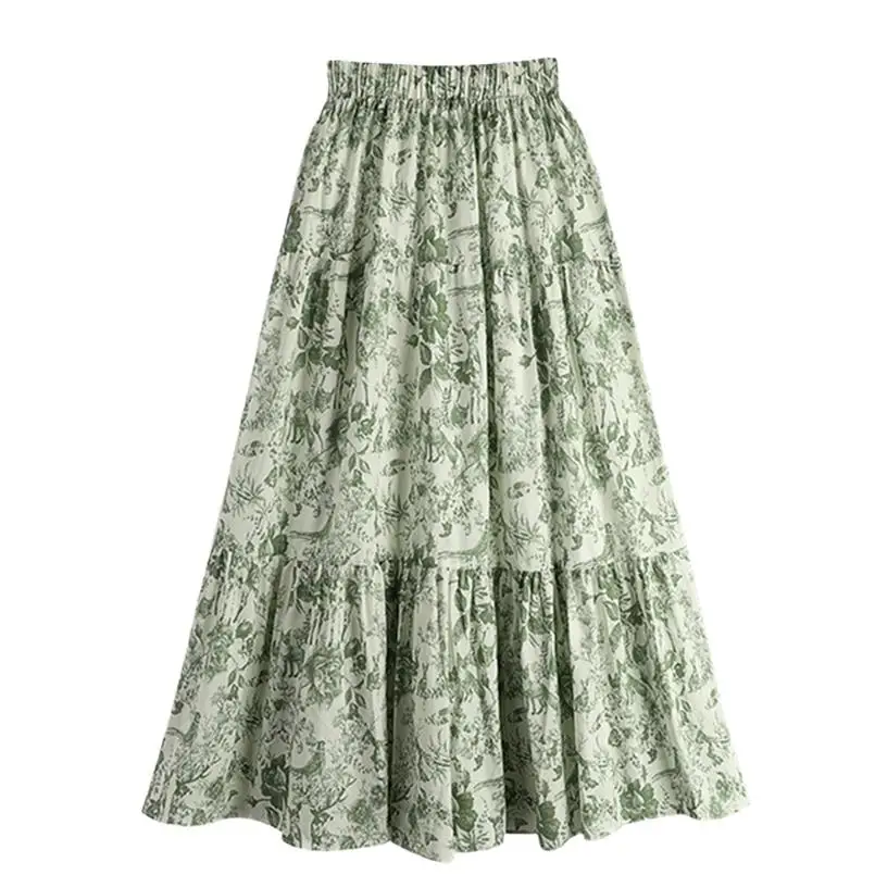 2023 Summer Loose Cotton Long Dress Women High Waist Simple Print Vintage Elegant Skirts Ruffles A-Line Skirts 6XL 7XL
2023 Summer Loose Cotton Long Dress Women High Waist Simple Print Vintage Elegant Skirts Ruffles A-Line Skirts 6XL 7XL