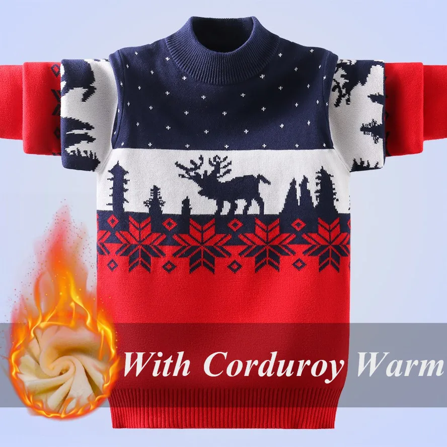 Christmas Sweaters For Boys Girls 100% Pure Cotton Jacquard Pattern Kids Warm Pullover For Children 4-15 Y Clothes New Year Wear 
Christmas Sweaters For Boys Girls 100% Pure Cotton Jacquard Pattern Kids Warm Pullover For Children 4-15 Y Clothes New Year Wear
