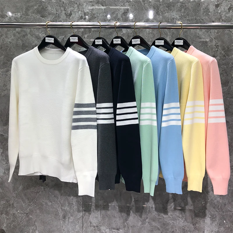 TB Round Neck Sweater Men's and Women's Pullover Autumn and Winter New All Cotton Sweater Outerwear Fashion Brand
TB Round Neck Sweater Men's and Women's Pullover Autumn and Winter New All Cotton Sweater Outerwear Fashion Brand