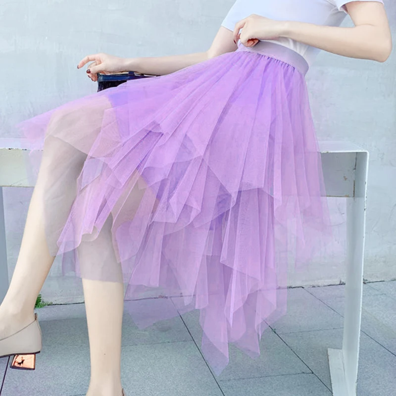 Summer Fashion High Waist Skirt Irregular Tulle Skirt for Women Mesh Skirt Goth Casual Style Party Petticoat
Summer Fashion High Waist Skirt Irregular Tulle Skirt for Women Mesh Skirt Goth Casual Style Party Petticoat